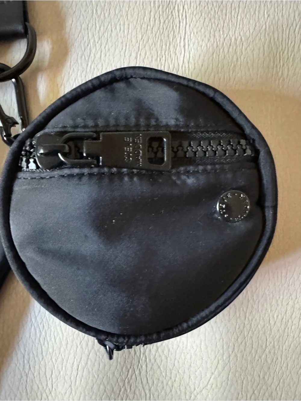 Steve Madden Black Dual Pouch Wristlet with Clips NEW